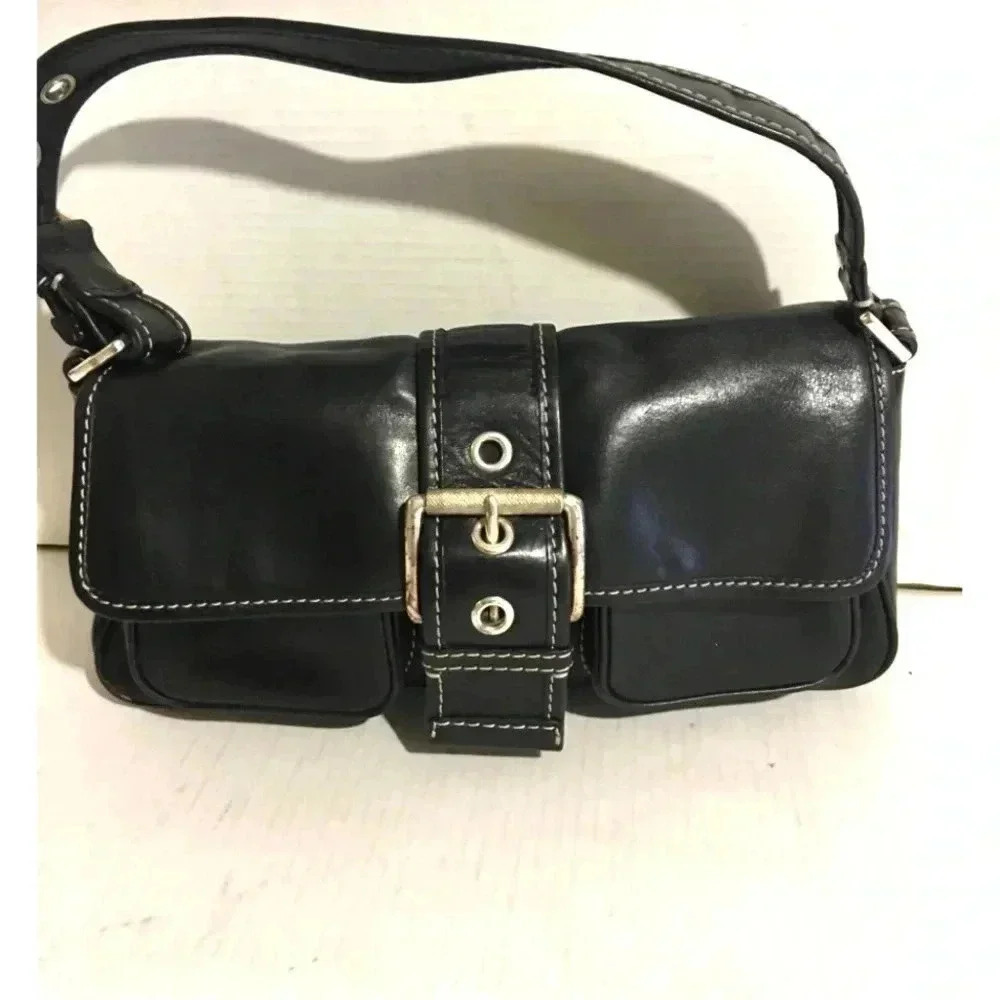Michael Kors black leather shoulder handbag - Picture 11 of 12